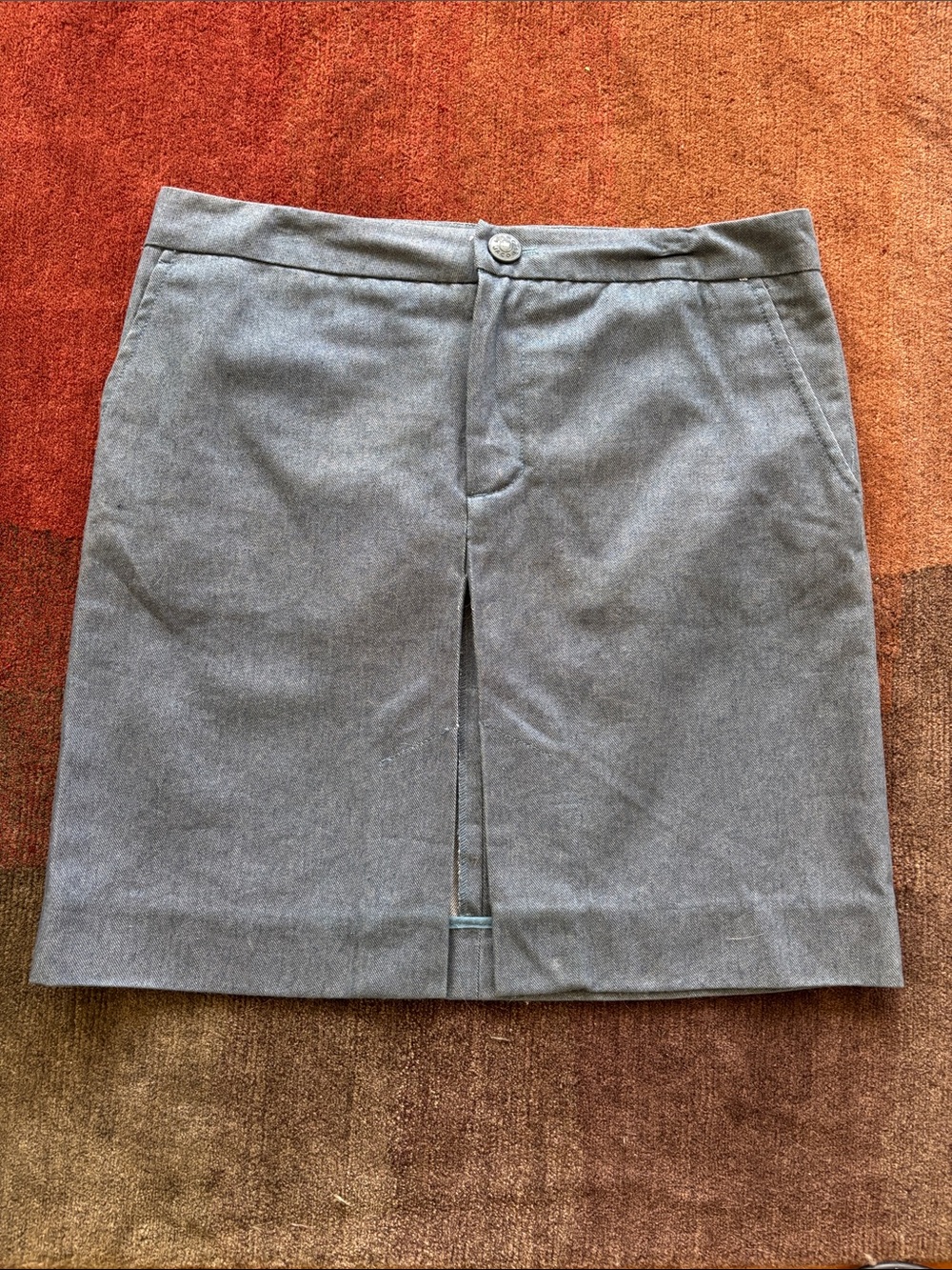 Marc Jacobs Y2K Denim Pencil Skirt w/ Front Slit - Sz 10